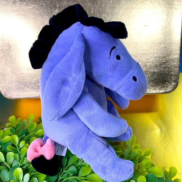 DISNEY STORE EXCLUSIVE VTG 90’s NWT WINNIE THE POOH EEYORE BABY PLUSH w/RATTLE - Picture 4 of 11